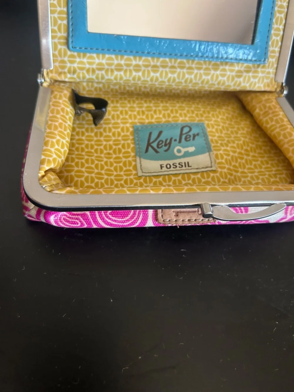 Fossil Key-Per Makeup Cosmetics Jewelry Bag